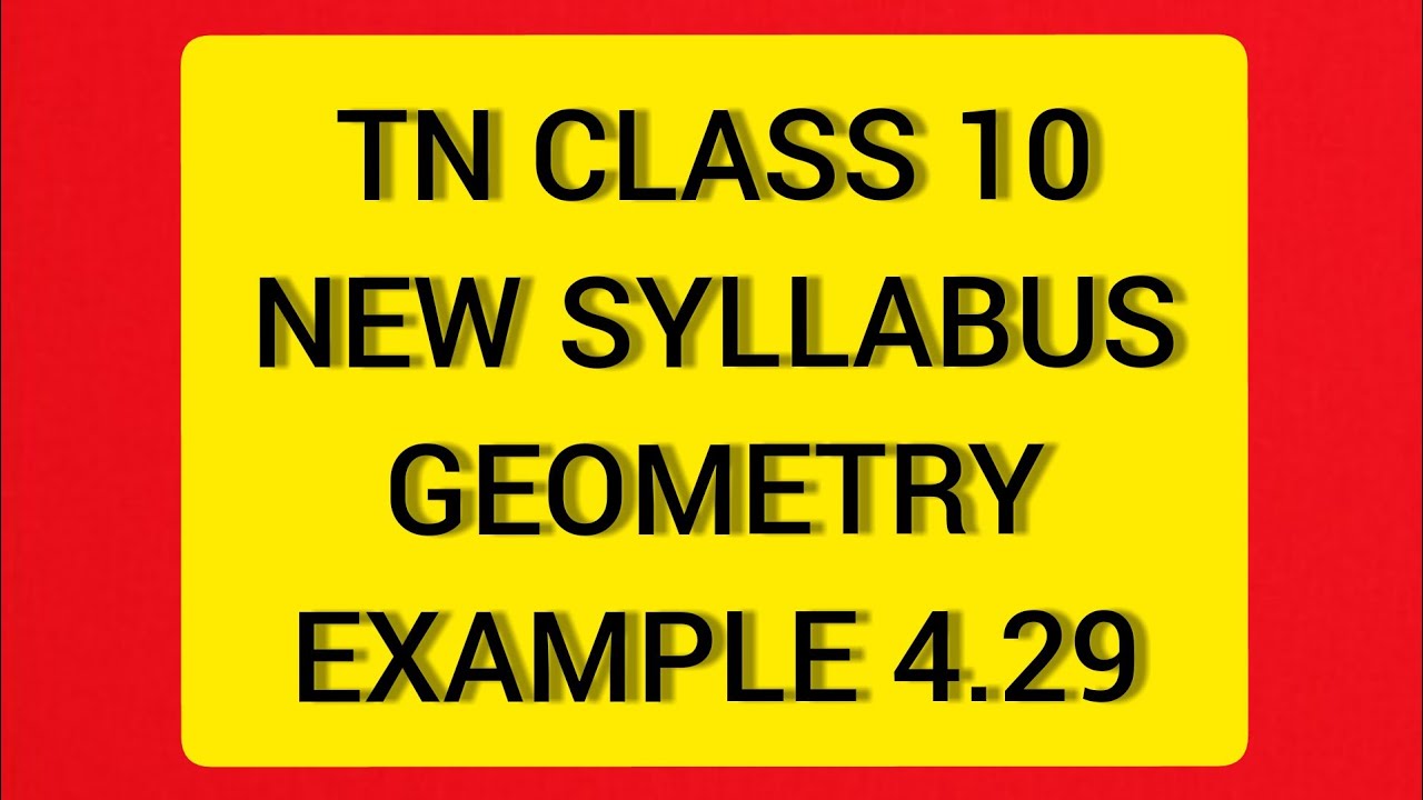TN Samacheer 10 Maths New Syllabus Geometry Example 4. 29