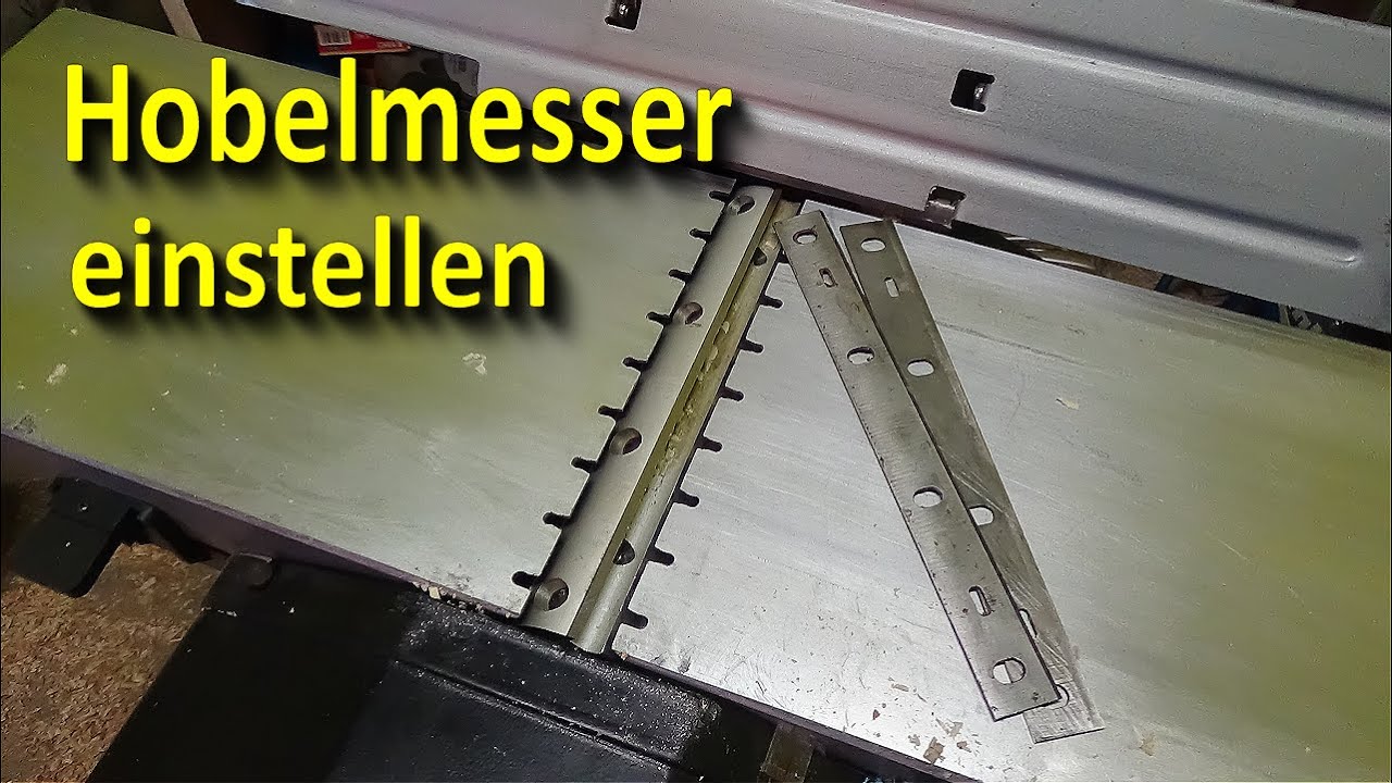 Hobelmesser wechseln und einstellen bei Scheppach HMS 850.