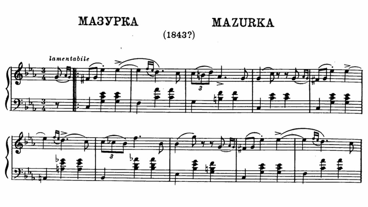 Mikhail Glinka - Mazurka in C minor