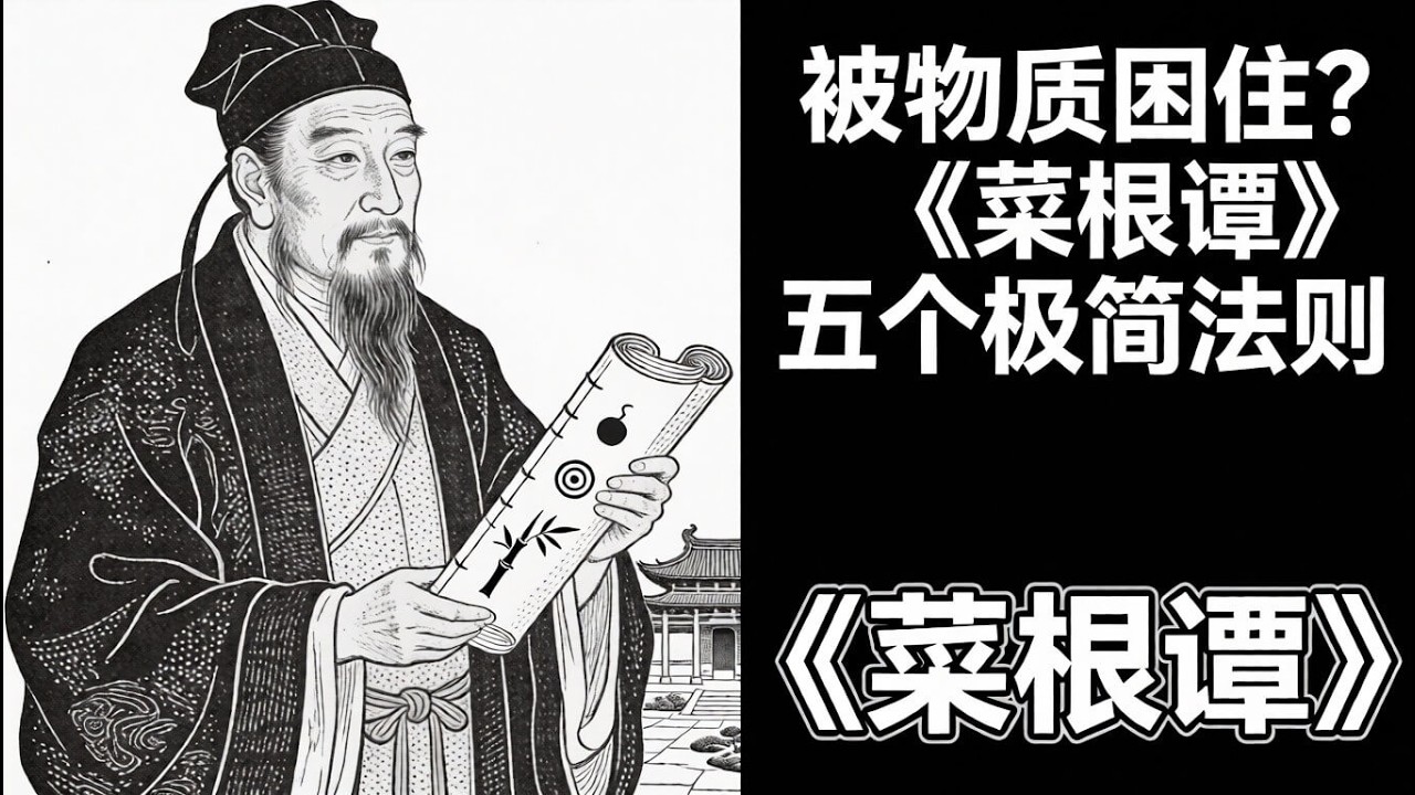 《菜根谭》精读，古代先贤给你五个极简法则原理物质焦虑。#哲学思维 #生意思维 #极简