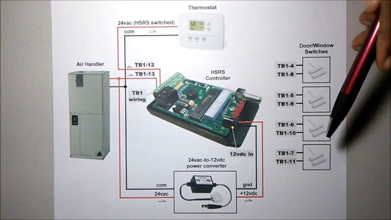 HVAC shutoff for open doors/windows - 2 of 3 - Wiring Tutorial