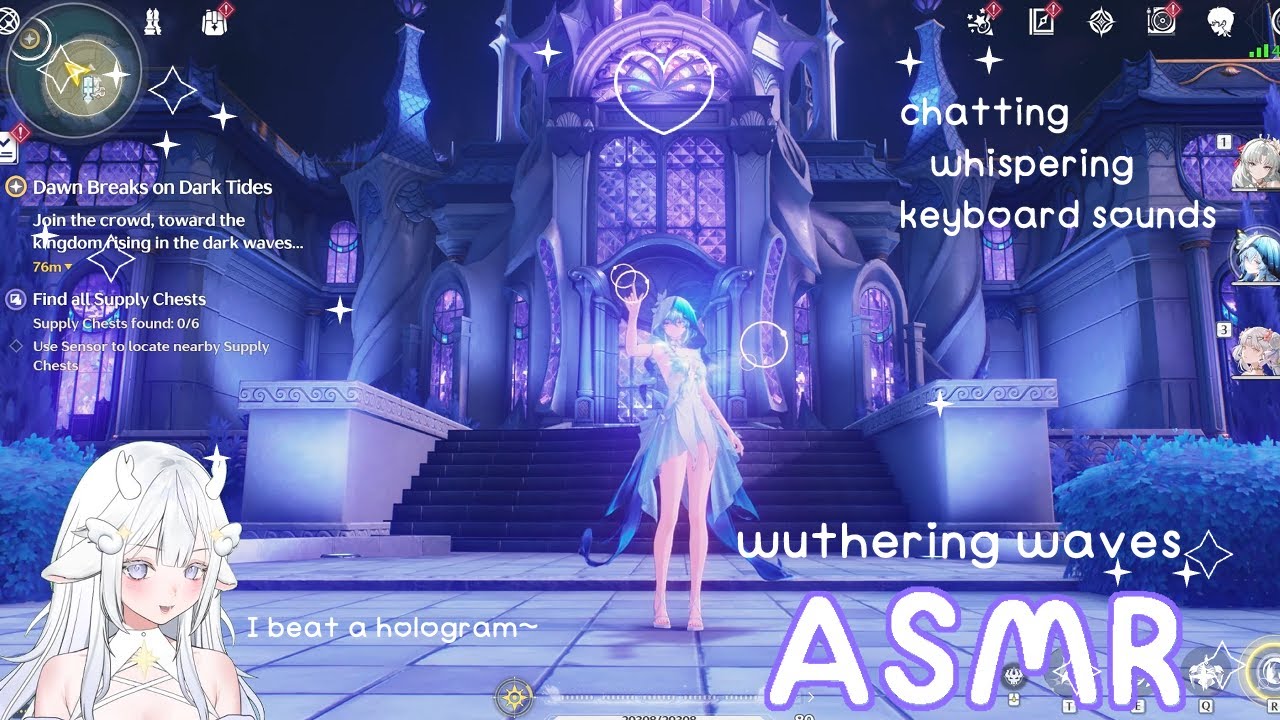 ꒰ASMR꒱ let's play wuwa and chat 🤍 [ dailies, opening chests, tower, hologram ] ₊˚⊹ ᰔ