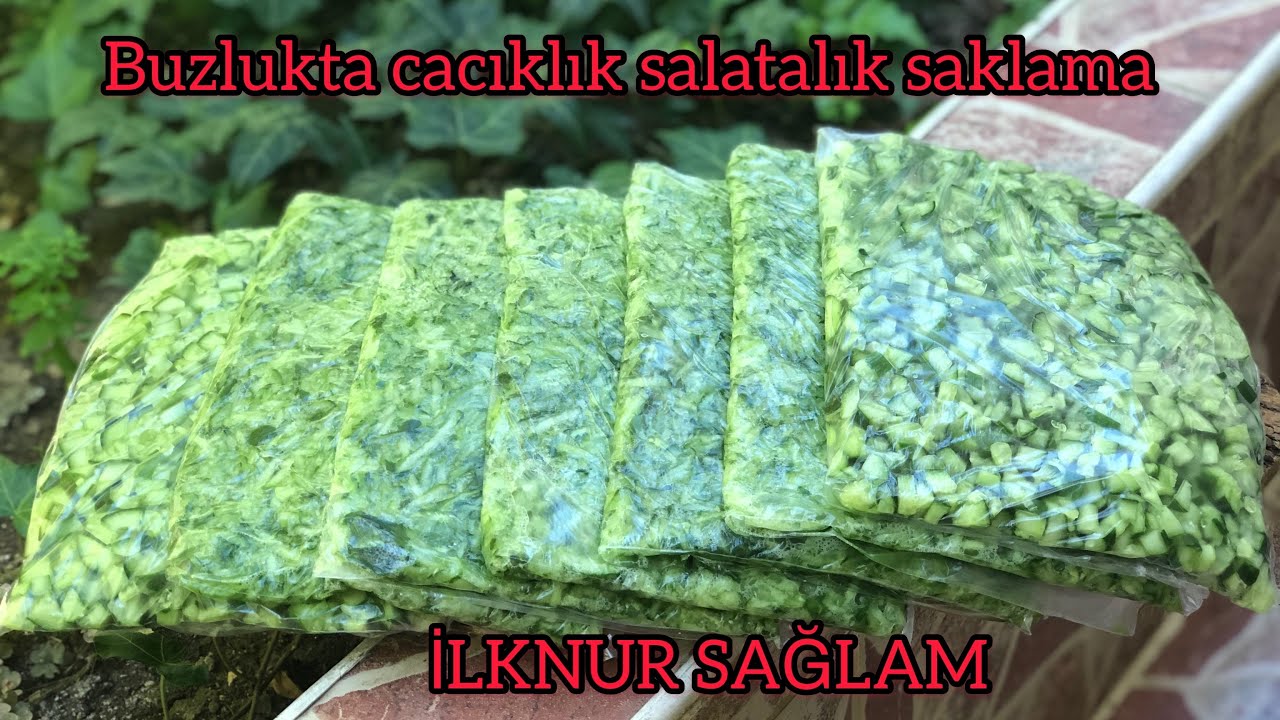 Buzlukta Salatalık Nasıl Saklanır/Buzlukta Cacıklık Salatalık 🥒 Kışlık Buzluk Hazırlıkları💯