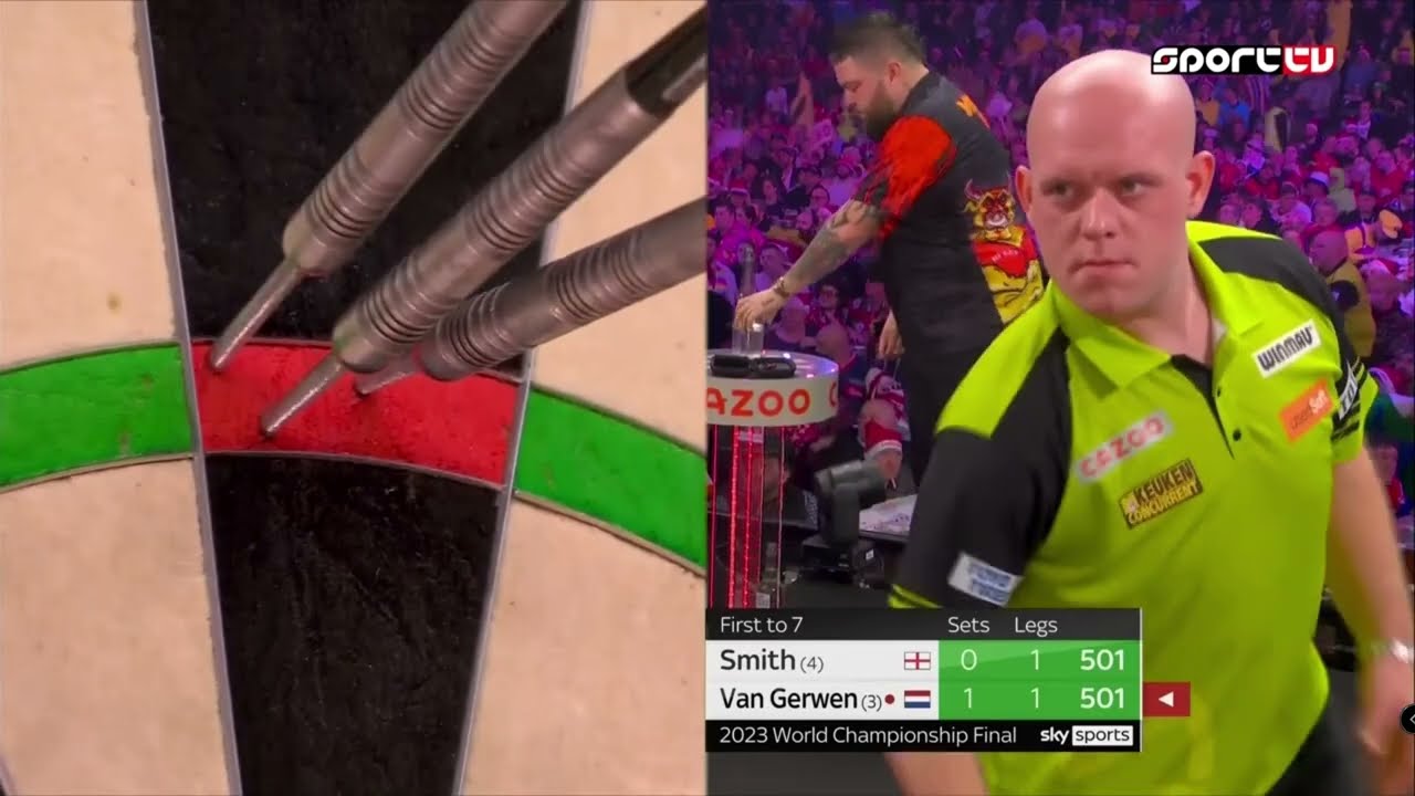 Michael Smith 9 Darter finish vs Van Gerwen with reactions of Hungarian Commentators