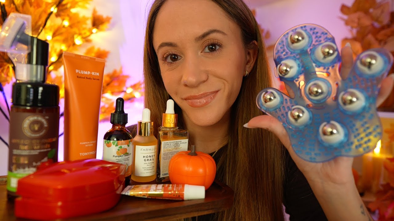 ASMR Thanksgiving Spa & Pampering 🍁 Layered Sounds, Skincare, Personal Attention