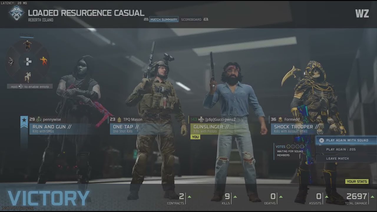 Call of Duty bo7 loaded resurgence clutch win pistols olny no deaths!!!