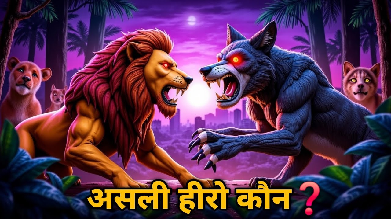 शेर vs भेड़िया | Jungle Mystery Story | Moral stories | Hindi Kids Story