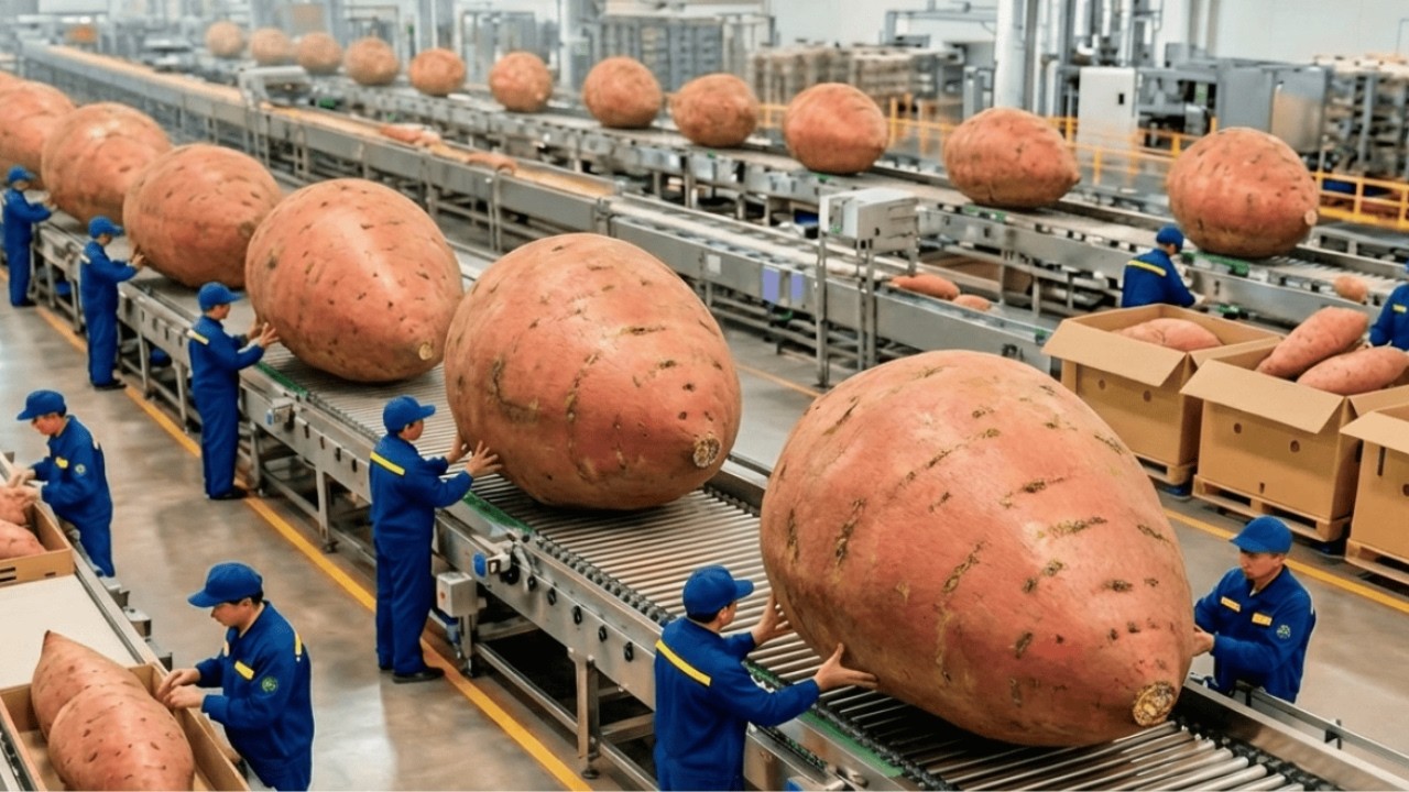 Sweet Potato Harvesting in the USA (Field to Truck Process!)