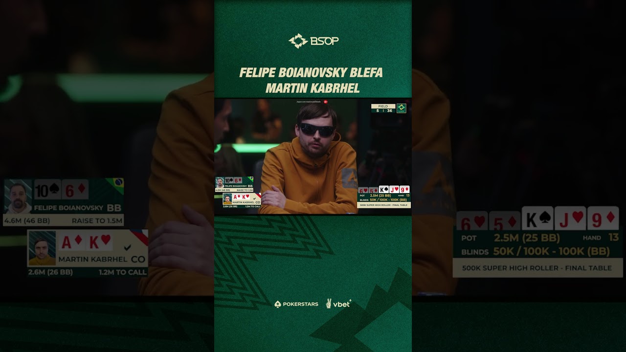 MARTIN KABRHEL &Eacute; BLEFADO NO 500K SUPER HIGH ROLLER! #poker #bsop