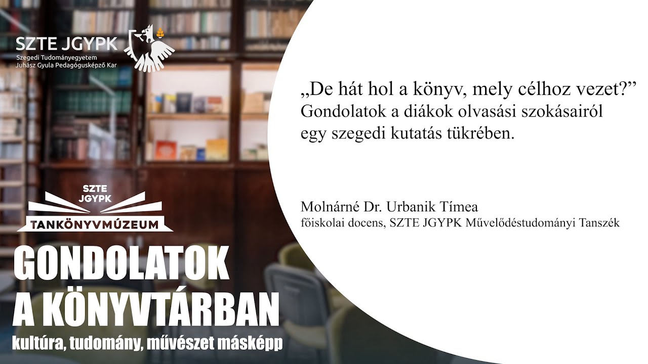 Molnárné Dr. Urbanik Tímea: „De hát hol a könyv, mely célhoz vezet?”