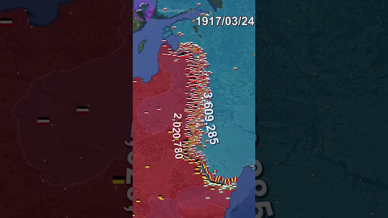 World War I: Eastern Front with units using Google Earth