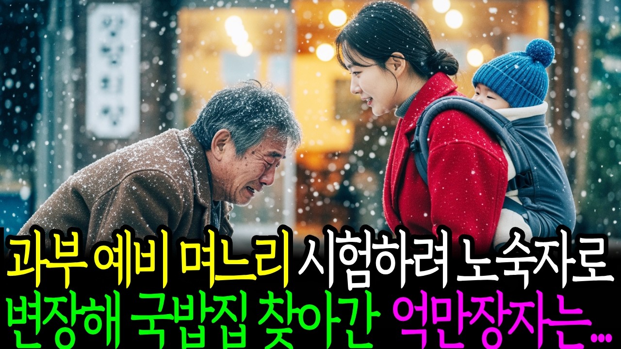 과부 예비 며느리 시험하려 노숙자로 변장해 국밥집 찬아간 억만장자는