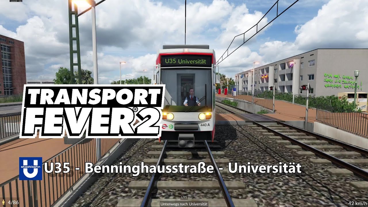 [Transport Fever 2] - Stadtbahnlinie U35 - Benninghausstraße - Ruhrstadt Universität