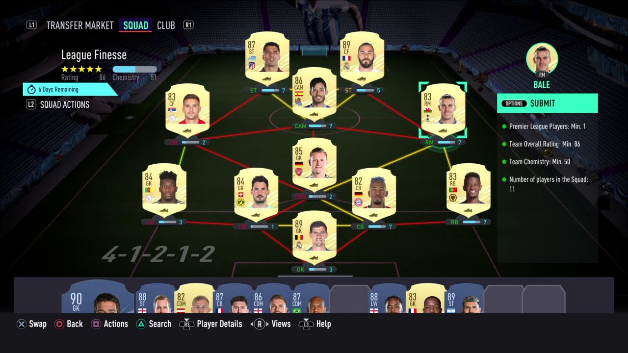 FIFA 21 - Flashback SBC Cavani 90 - SBC 2 - League Finesse [Dont Copy It]