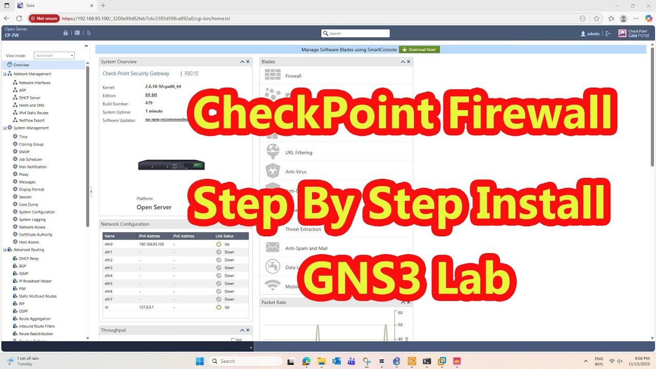 как добавить брандмауэр Check Point в GNS3