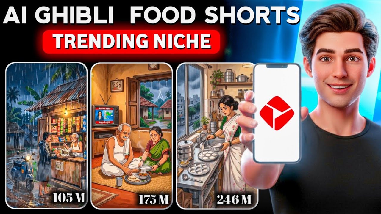 AI Ghibli Food Short Video Kaise Banaye  Using Just 1 Prompt || Ai Automation 2026