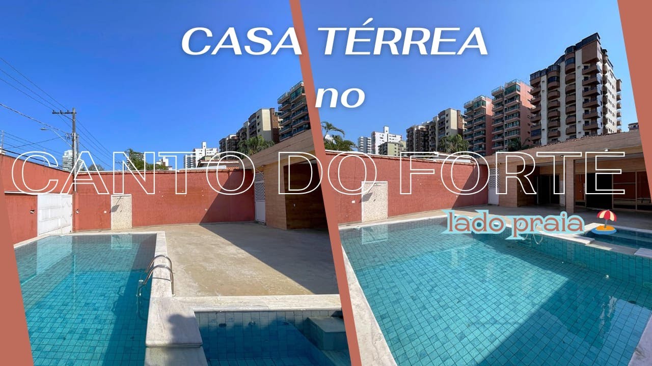👌 Casa em Praia Grande no Canto do Forte lado praia.