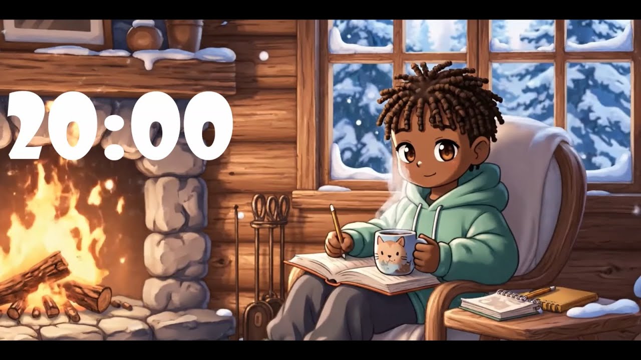 20 Min Kawaii Study Timer ⏰✨ Calm Boy Studying | Focus Time