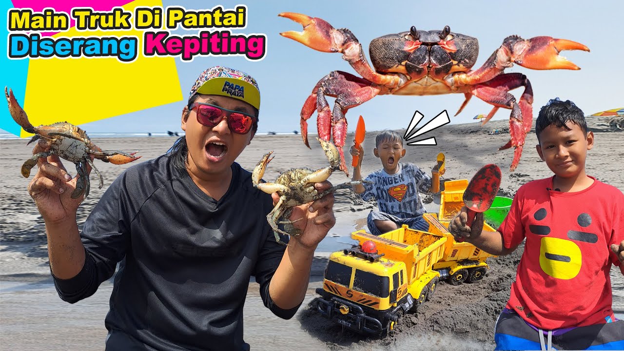 Praya Main Truk Pasir Di Pantai Parangtritis🌈 Berburu Kepiting Satu Truk 🦀