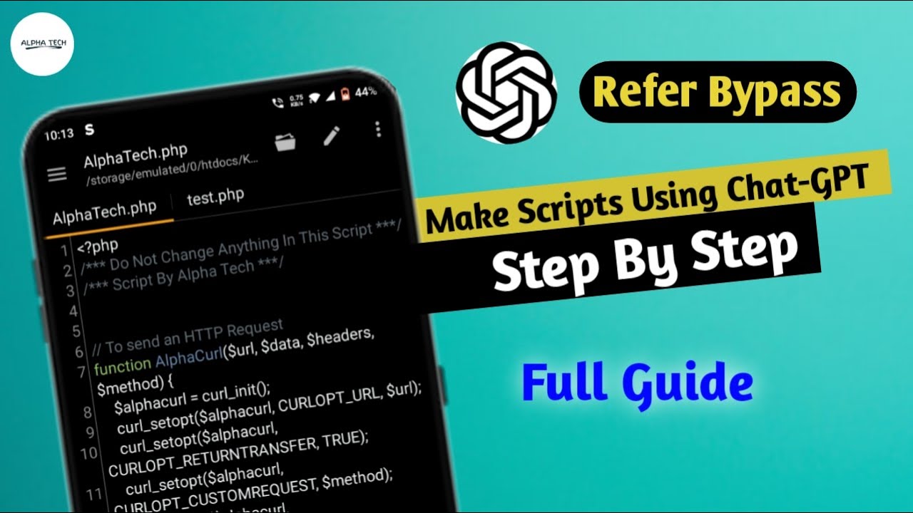 How to make Script Using ChatGPT: Step-by-Step Tutorial | how to make refer bypass script