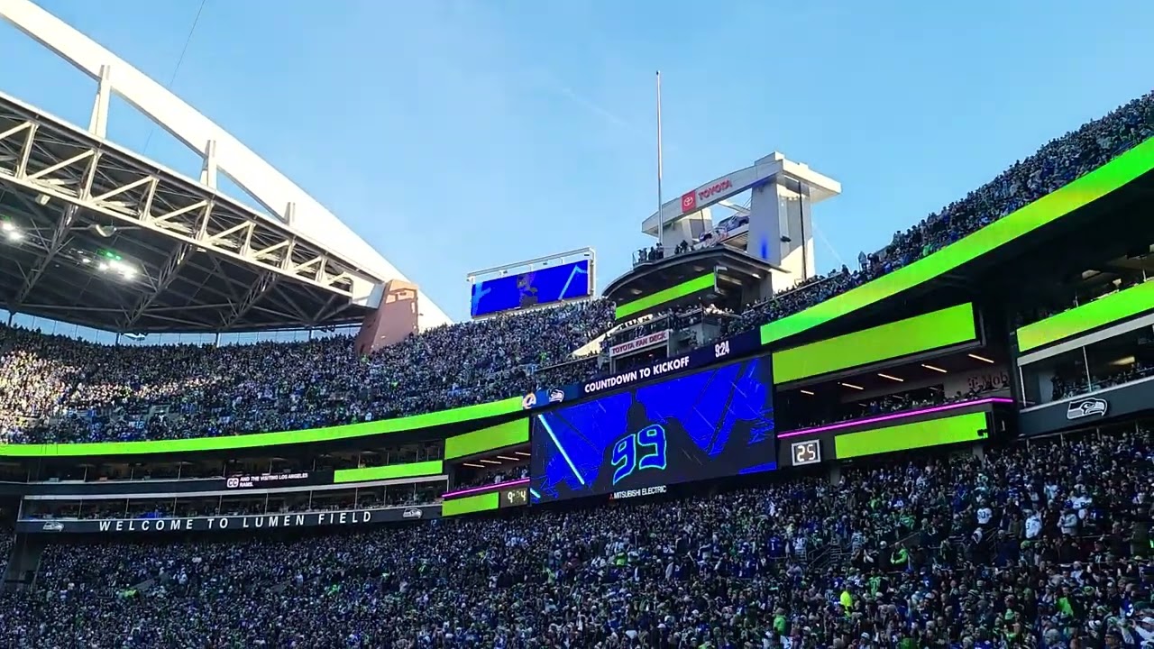 Seattle Seahawks vs Rams Player intros NFCCG