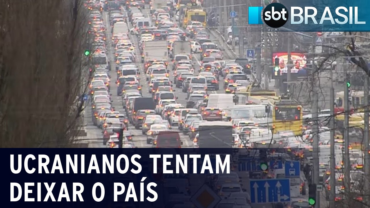 Guerra na Europa: ucranianos tentam deixar o país | SBT Brasil (24/02/22)