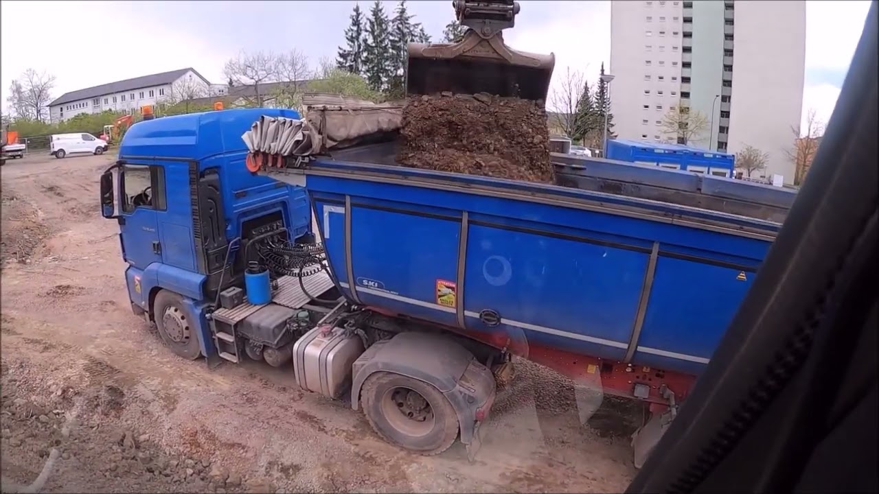Bagger Liebherr A920 / Baugrubenaushub Erdarbeiten / Rodungsarbeiten / GoPro 8 / Cabview