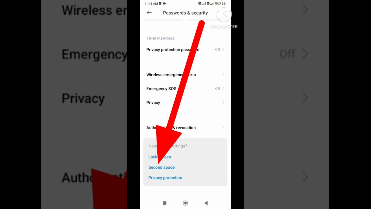 second space in redmi