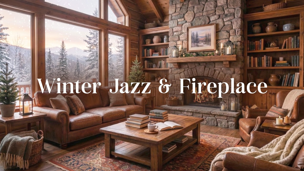 Winter Jazz Music In A Cozy Living Room | Relaxing Coffee Shop Jazz Ambience