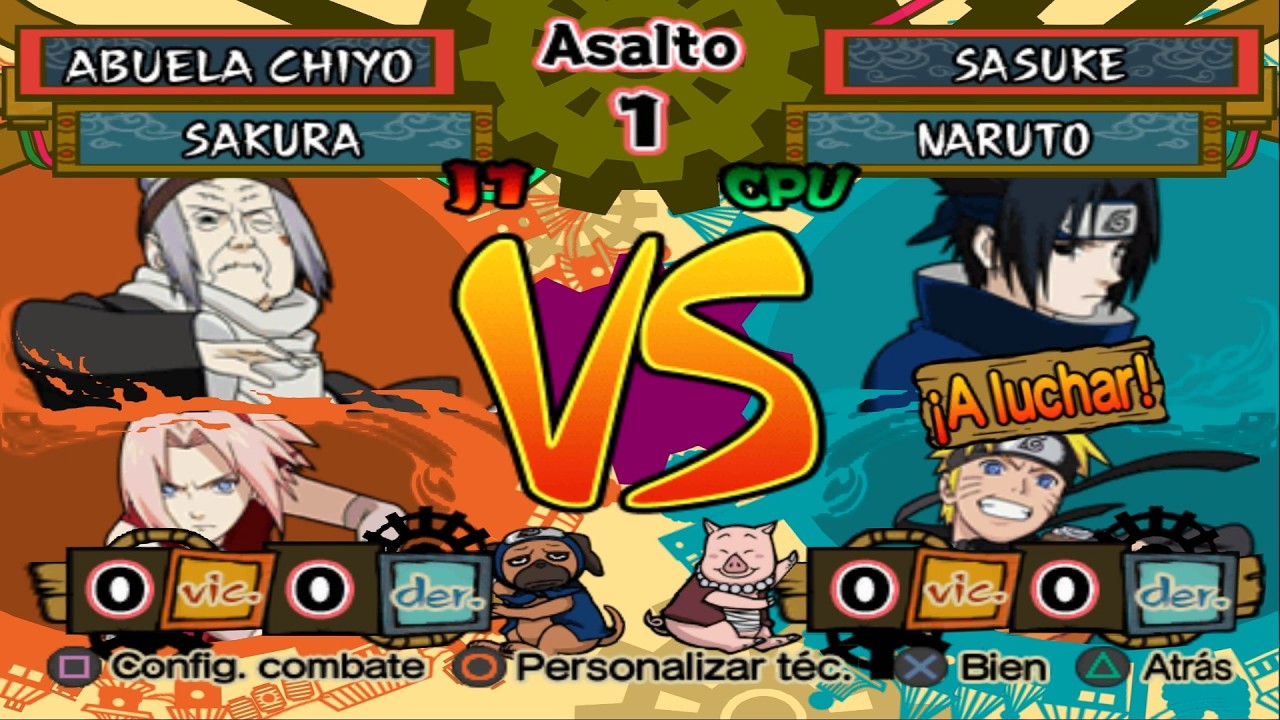 Chiyo VS Sasuke (Clássico) - Naruto Shippuden Ultimate Ninja 5