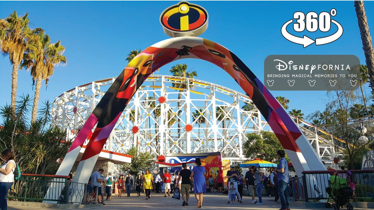 Incredicoaster | 4K 360 Full Ride Video | Disney California Adventure