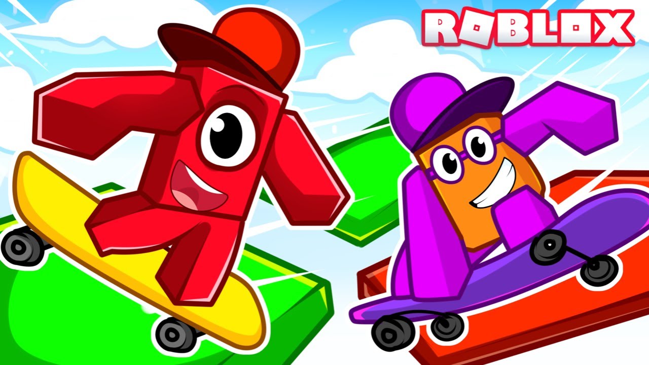 SKATEBOARD OBBY ROBLOX ADVENTURE: Numberblocks Unlock 14's HIDDEN Portal | Roblox
