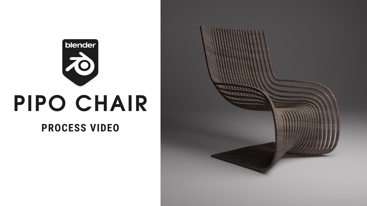 Full Timelapse How to Make a Pipo Chair in Blender | Procces Video