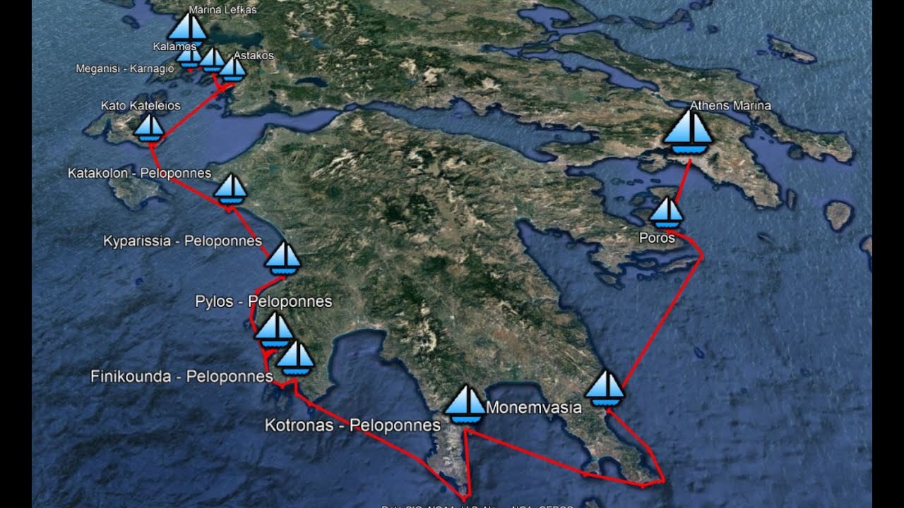 Segeltörn mit der BRITANNIA von Athen nach Lefkas