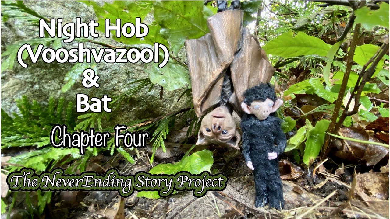 The NeverEnding Story Project Chapter 4 Night Hob (Vooshvazool) & Bat. Sculpted with Polymer Clay