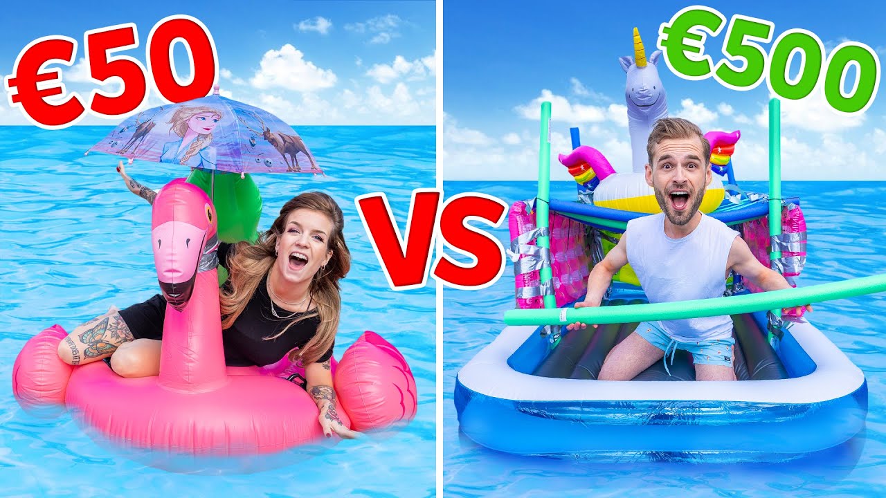 &euro;50 VS &euro;500 DRIJVEND HUIS BOUWEN! *Challenge* Met OnneDi
