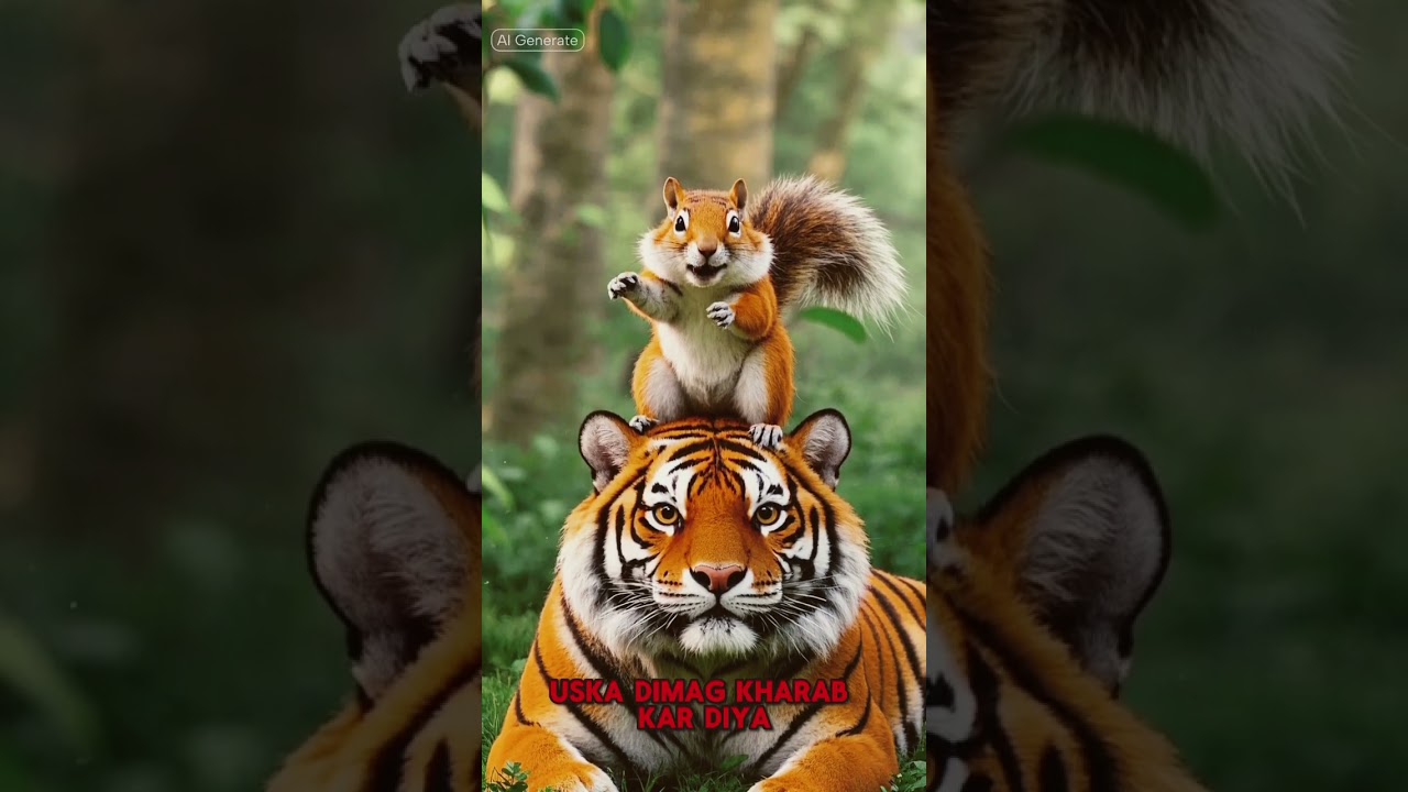 squirrel ki dosti tiger se # #song #remix #fatverse #adiverse