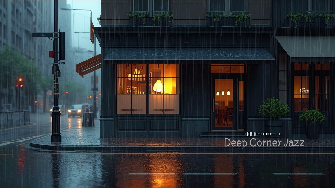 Deep Corner Jazz | Rainy Night Jazz & Slow Piano