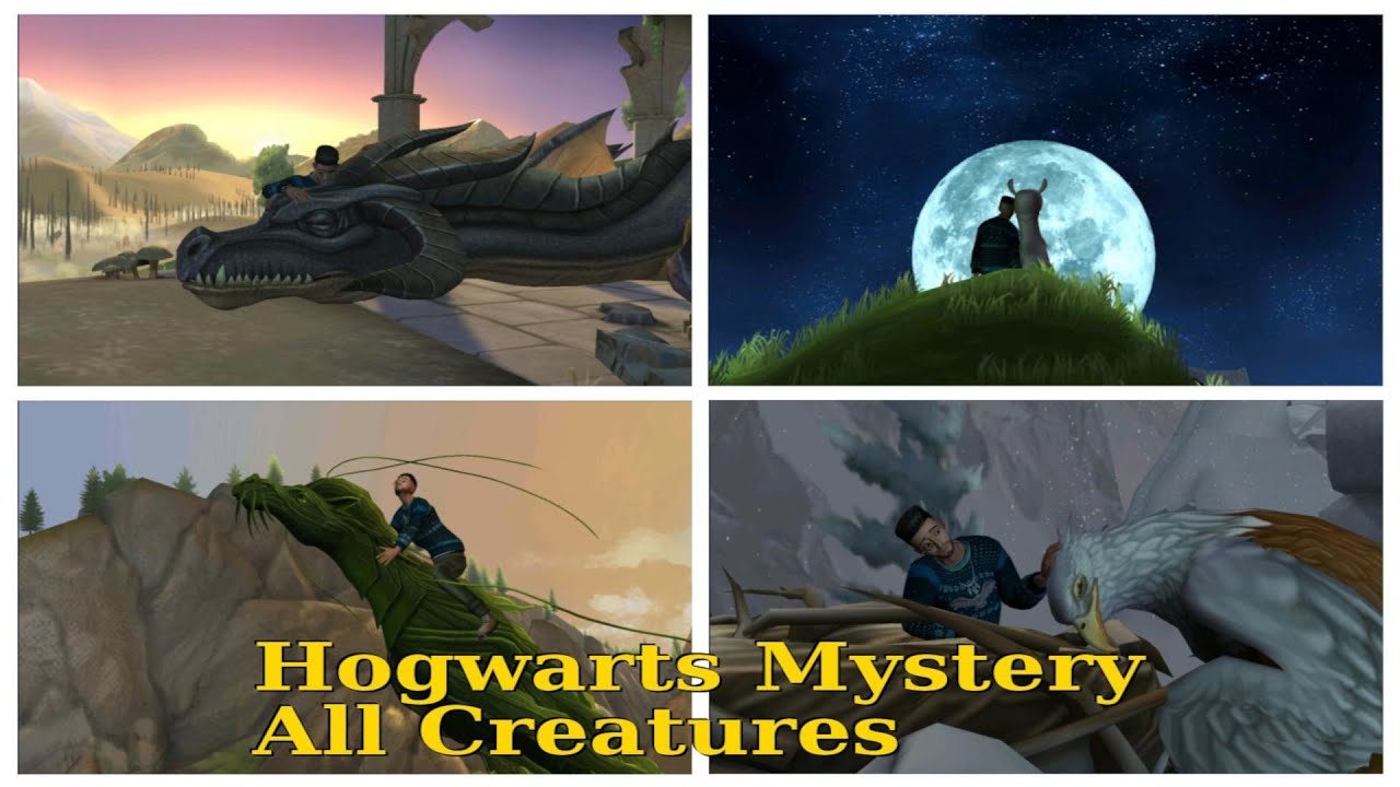 All Creatures Unlocked + Interactions in Hogwarts Mystery | Magical Beasts