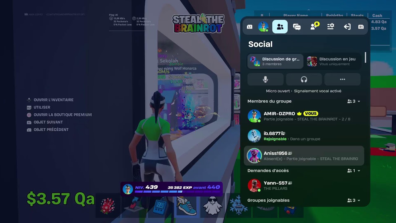 LIVE CHILL FORTNITE STEAL THE BRAINROT JE (TRADE AVEC VOUS)
