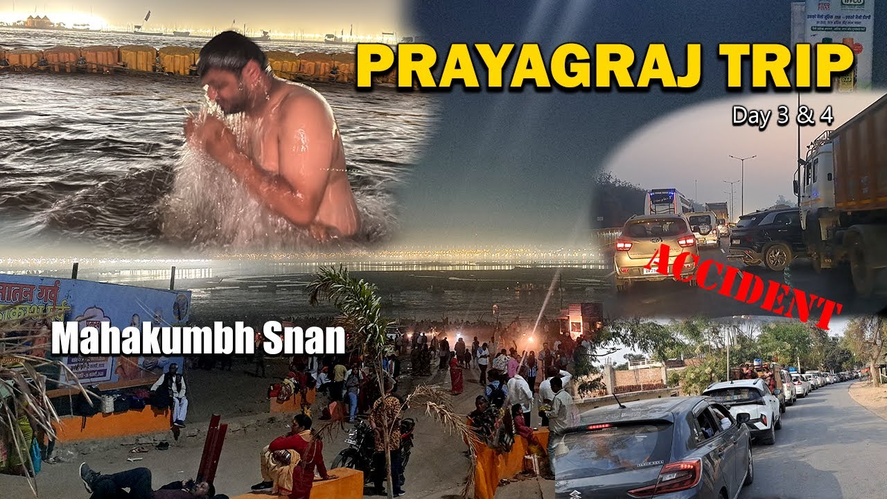 Prayagraj Trip Day 3,4 | Mahakumbh Snan | Heavy Traffic Jam in Prayagraj | Way to Varanasi