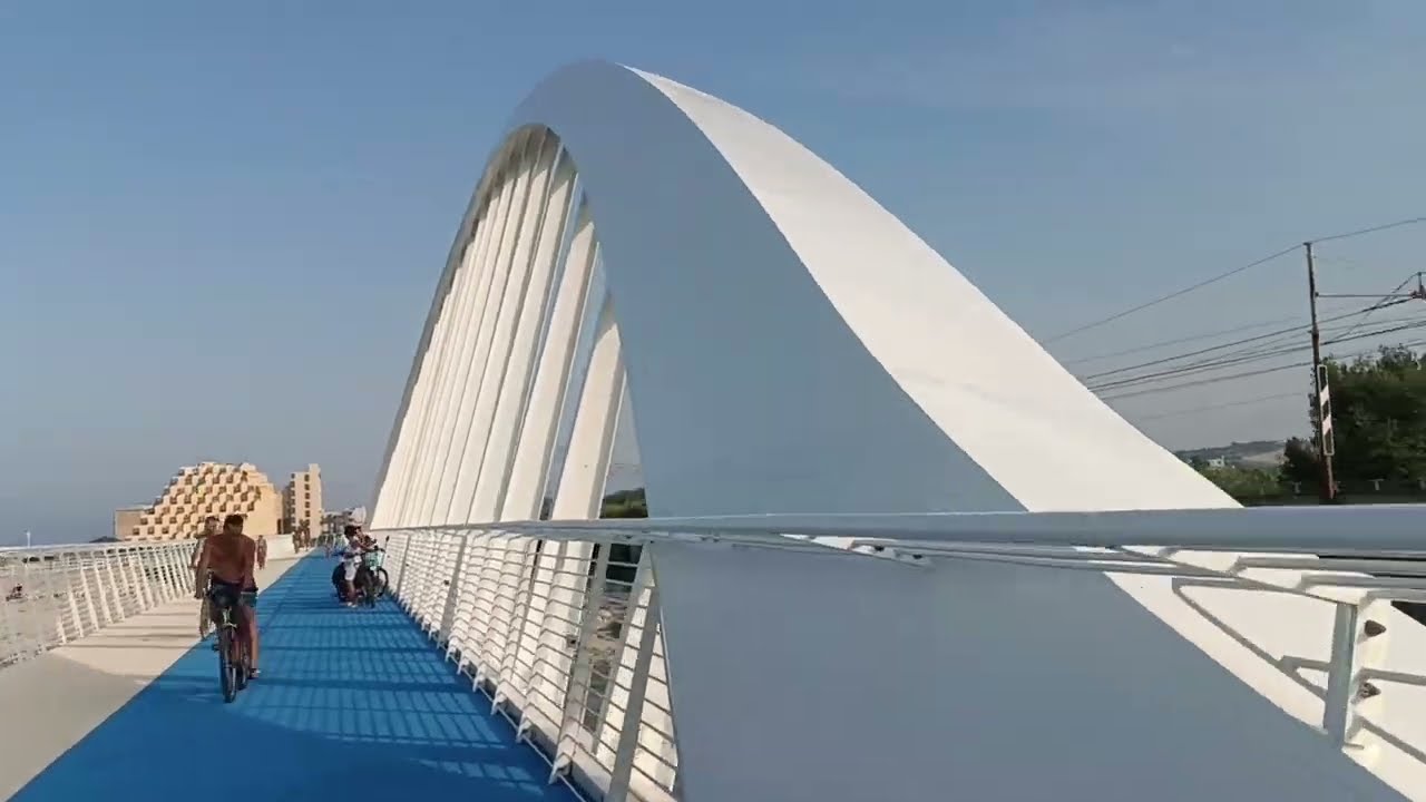 Inaugurazione ponte ciclopedonale sul fiume Cesano (Marche) nell'ambito della ciclovia Adriatica