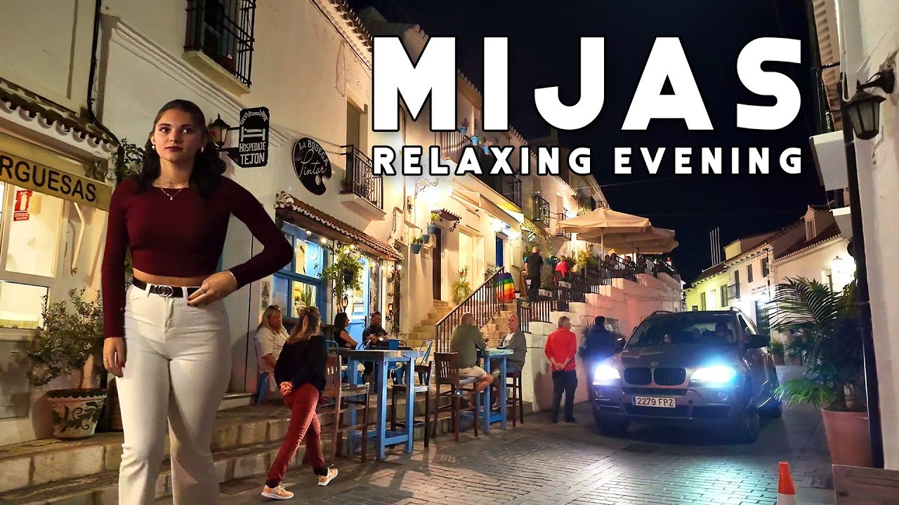Relaxing Evening at Mijas Pueblo Spain October 2024 Update Costa del Sol | Málaga [4K]