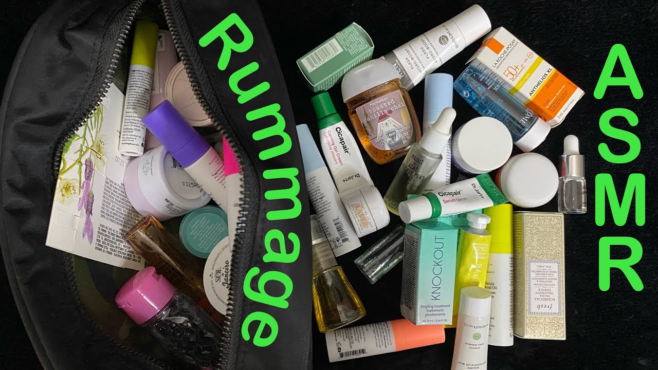 ASMR Rummaging no talking | lofi ASMR rummage with skincare minis