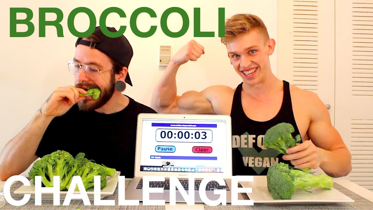 VEGAN EATING CHALLENGE | 1 POUND RAW BROCCOLI CHALLENGE
