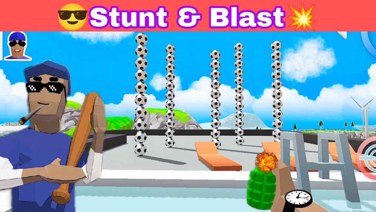 Ramp Jump & Mega Blast In Dude Theft Wars.😮💥