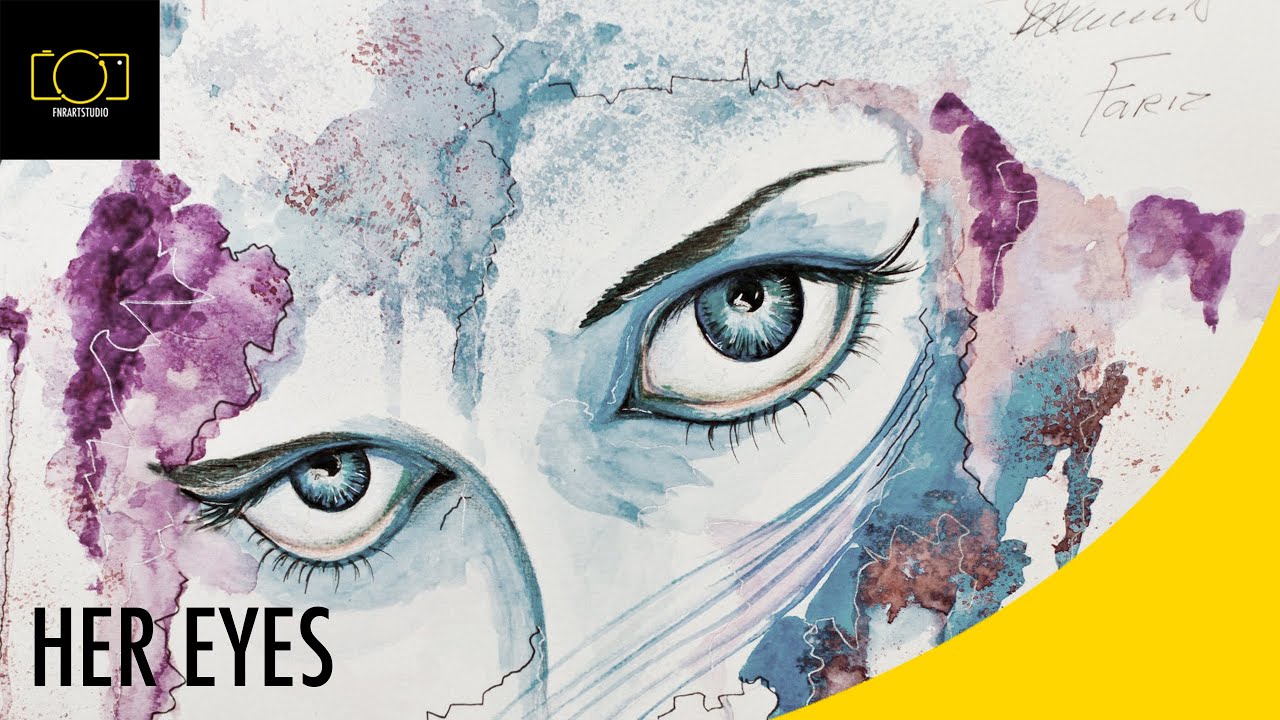 Speed painting - her eyes (Ólafur Arnalds - Fyrsta)