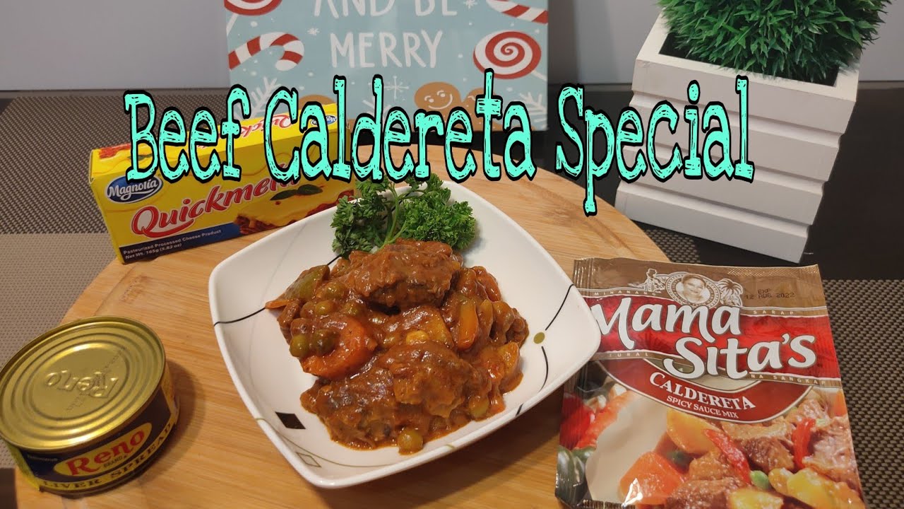 Beef Caldereta Special Made Easy||How to cook Beef Caldereta||Mama Sita's Caldereta Mix