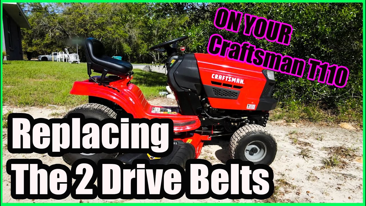 Replace the 2 Drive Belts On Your Craftsman T110 Riding Lawn Mower