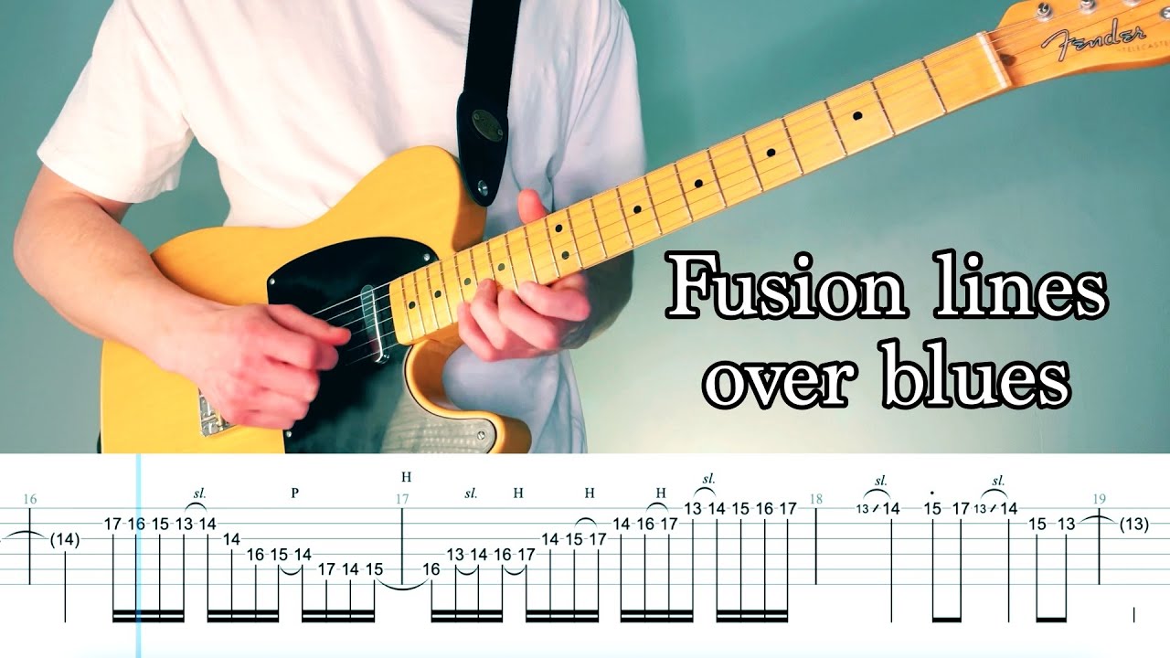 Jazz Fusion Solo Over a Blues Shuffle | Tabs